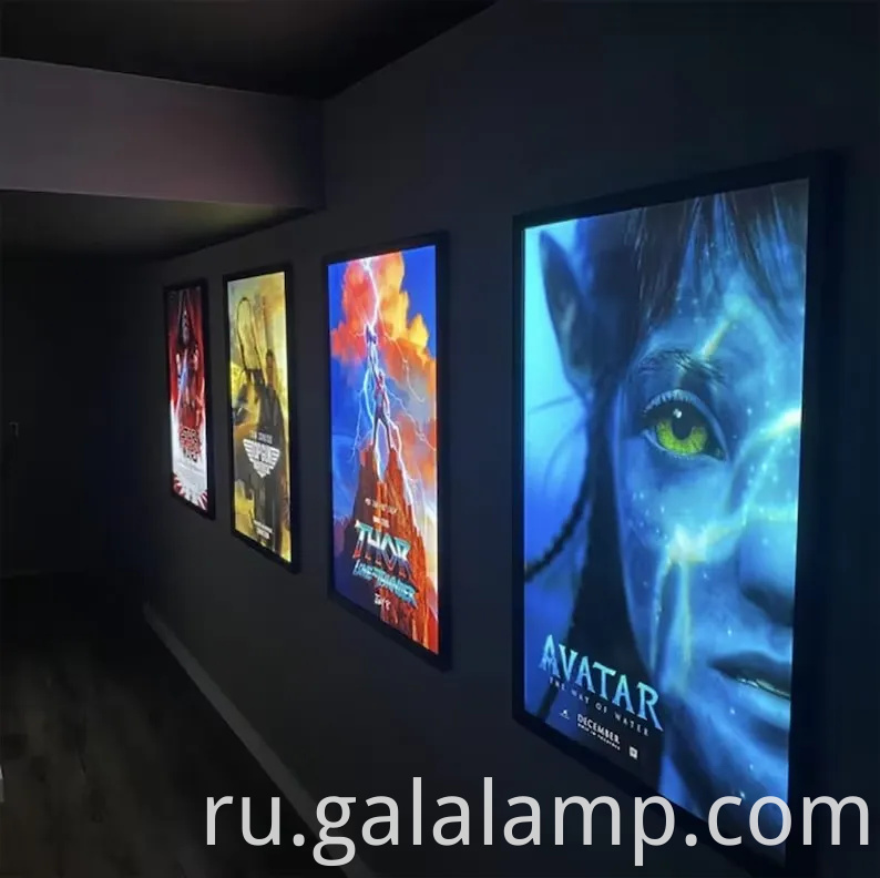 Светодиодный плакат фильма Реклама световой каркасной фонарь